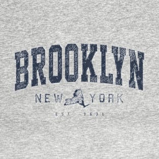 Brooklyn NY Arched Distressed Retro Print T-Shirt